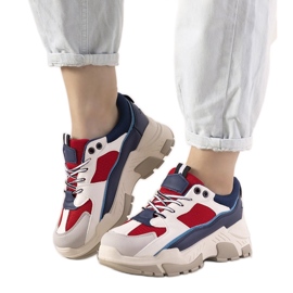 Tamnoplave tenisice na visokom Omerta potplatu bijela tamnoplava