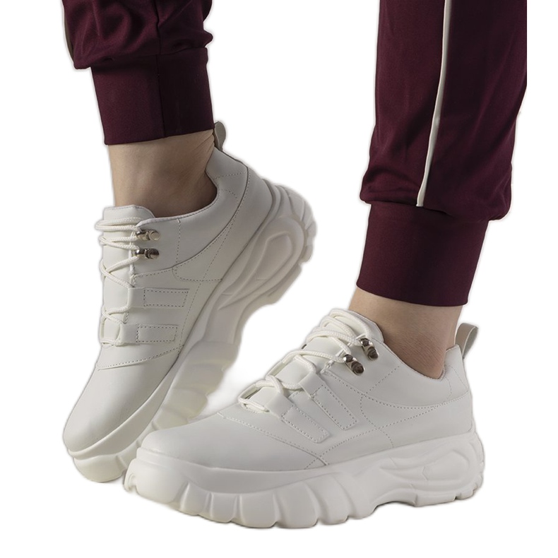 Bijele sportske tenisice s visokim potplatom Luna bijela