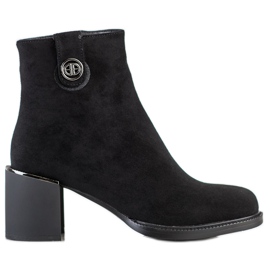 Filippo Čizme od antilopa na širokom stupu crna