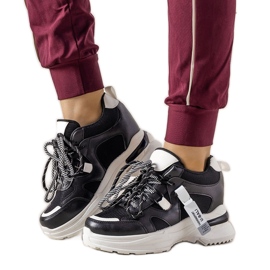 Crno -bijele tenisice s dvostrukim vezanjem One Chance bijela