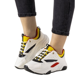PA1 Sate bijele tenisice bijela crna žuta boja