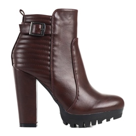 Maroon čizme na visokom Mango stupu bordo crvena