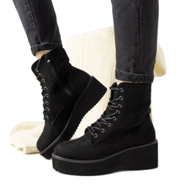 Crne čizme na visokom potplatu Dexter crno