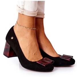 Ženske pumpe Maciejka Suede Crna 3356A-20 / 00-1