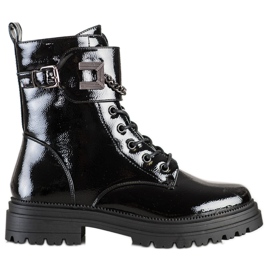 S. BARSKI Lakirani radnici s lancem S.BARSKI crna