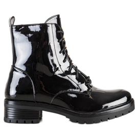 S. BARSKI Radnici od lakirane eko kože S.BARSKI crna