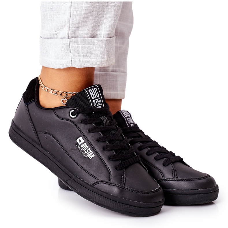 Ženske kožne tenisice Memory Foam Big Star II274320 Crne crno