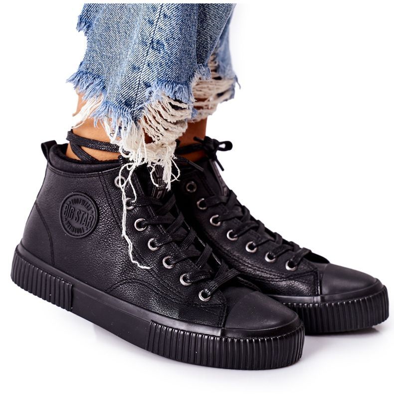 Visoko izolirane tenisice Big Star II274157 Crne crno