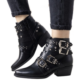 Crne kaubojske čizme s Ergost prugama crna