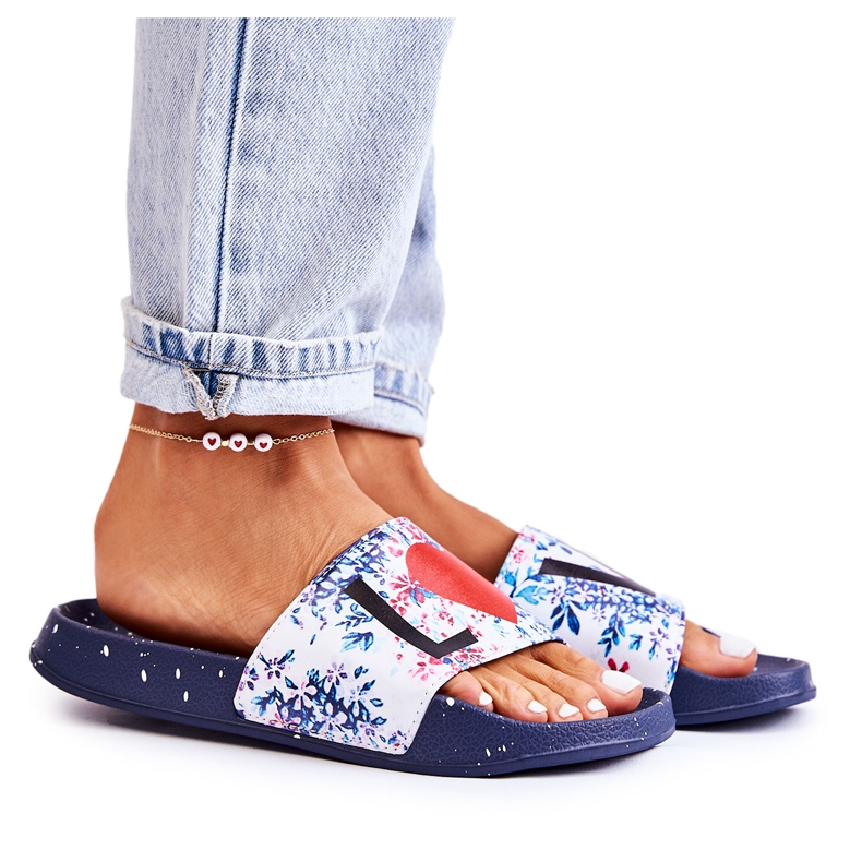 Gumene papuče Big Star Love DD274A257 Navy blue mornarsko plava raznobojna
