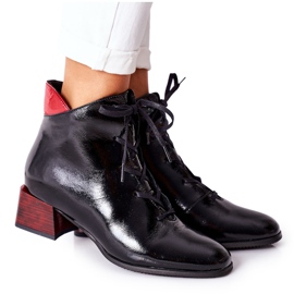 Kožne tople čizme na visoku petu Laura Messi crna 2202