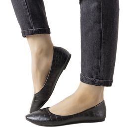 BM Crne balerine u uzorku krokodilske kože Camilia crna