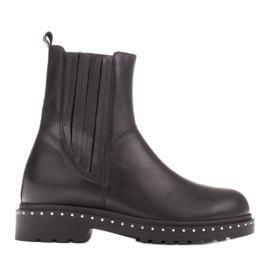 Marco Shoes Costanza čizme sa srebrnim klinovima crno