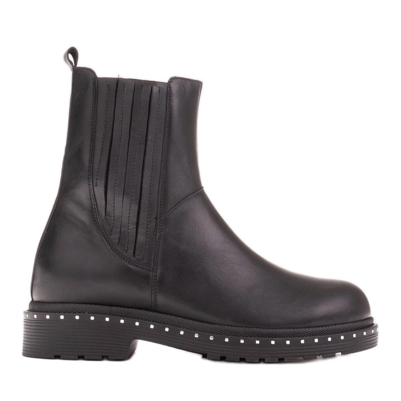 Marco Shoes Costanza čizme sa srebrnim klinovima crno