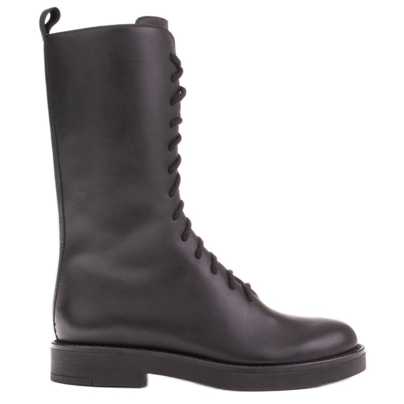 Marco Shoes Lucia čizme na vezanje crno