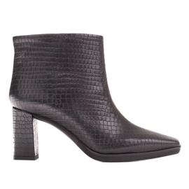 Marco Shoes Kombinirane čizme izrađene od dvije vrste kože crna