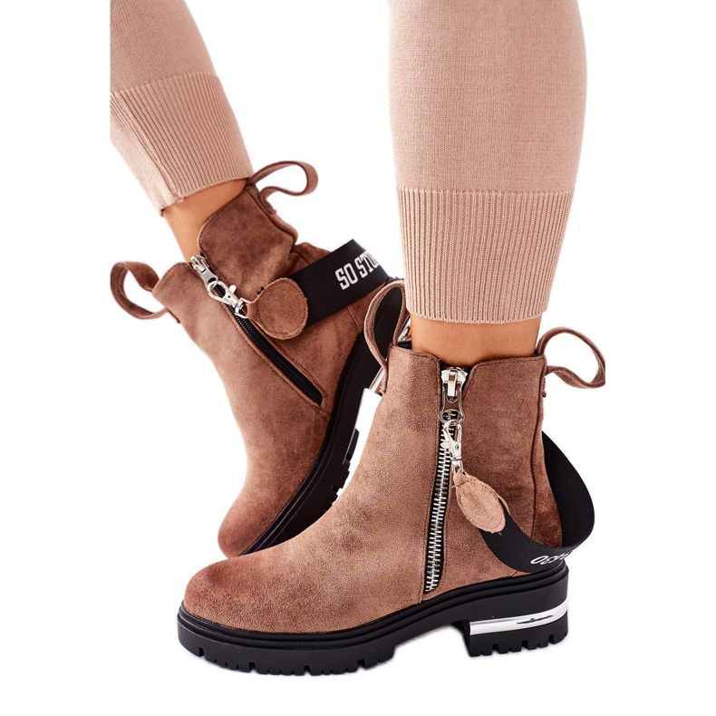 PS1 Smeđe tople čizme Cortona sa zatvaračem smeđa