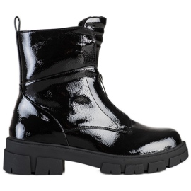 Lakirane S. Barski torbe na patent zatvarač crna