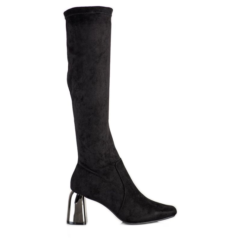 M.Daszyński Elegantne čizme s visokim potpeticama crno