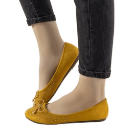 Žute balerine s mašnom Larise žuta boja