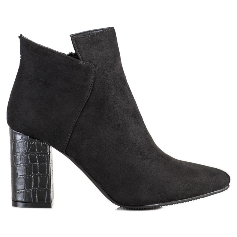 Vinceza Čizme sa potpeticom sa zmijskim printom crno