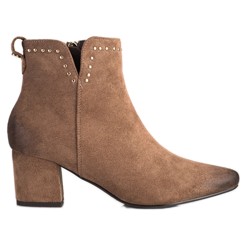 Čizme na niskom stupu VINCEZA smeđa