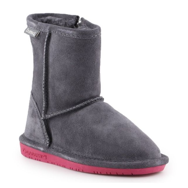 Zimske čizme BearPaw Emma Toddler Zipper 608TZ-903 Charcoal Pomberry siva