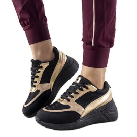 Crne tenisice sa zlatnim Montessori umetcima crna