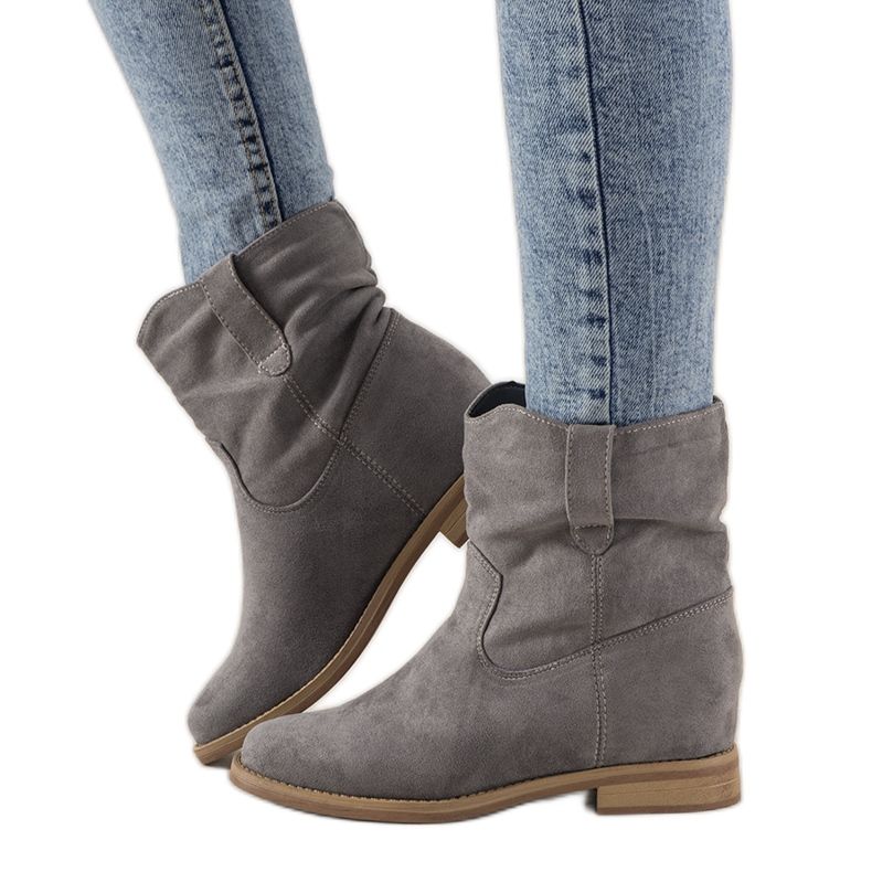 Violetta sive ženske čizme siva