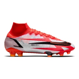 Nike Mercurial Superfly 8 Elite CR7 Fg M DB2858-600 nogometne cipele bijelo, crveno narančaste i crvene