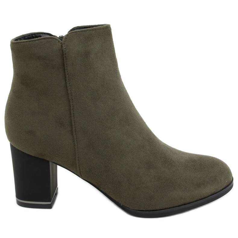 Zelene čizme s niskim potpeticama KL-718 Green zelena