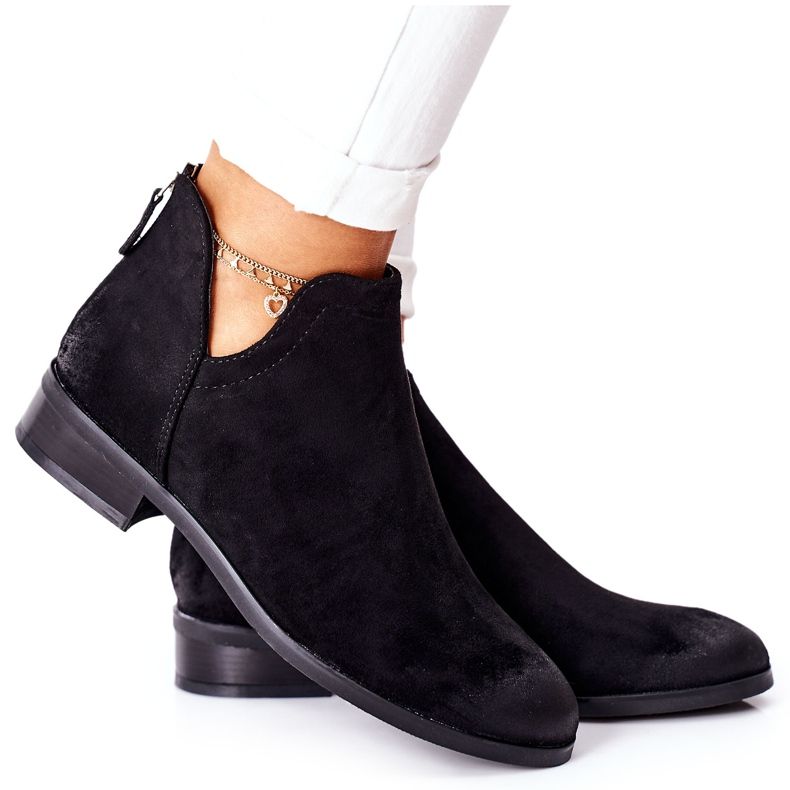 Vinceza Ženske tople čizme od antilopa Crne Joaliene crno