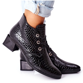 Vinceza Crne čizme visoke pete Albeq crna