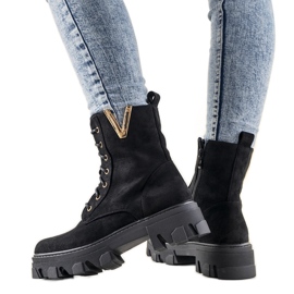 Crne čizme na visokom potplatu Rudes crna