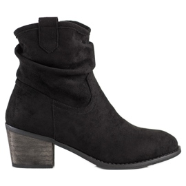 SHELOVET Klasične crne kaubojke crna