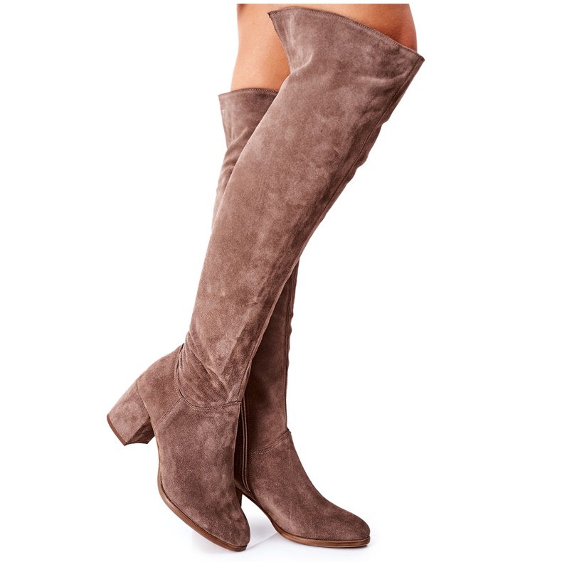 Smeđe čizme od antilopa Nicole 2582 smeđa