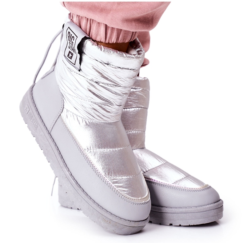 Ženske čizme za snijeg Big Star II274118 Srebrne srebro