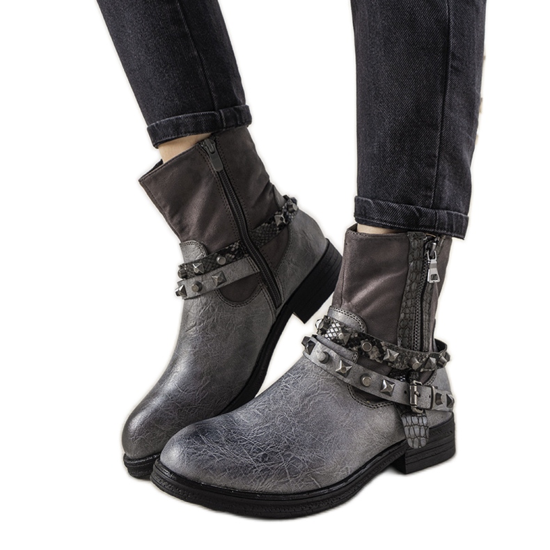 Sive čizme s Elffie trakom za glavu siva