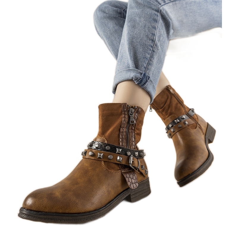 Smeđe čizme s Elffie trakom na glavi smeđa