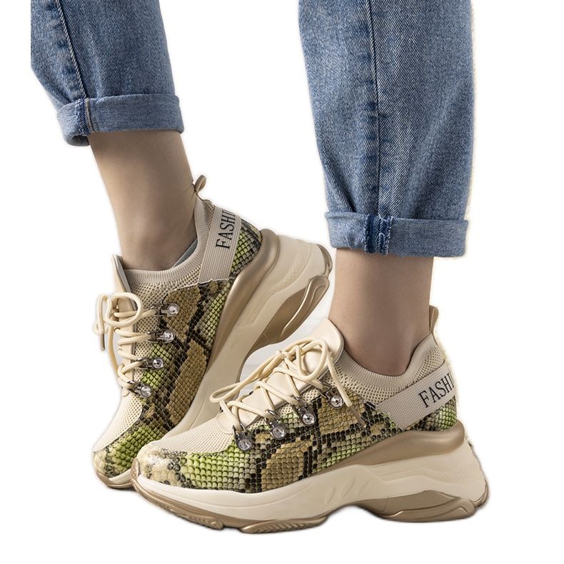 Tenisice u bež boji na visokom potplatu Lissa