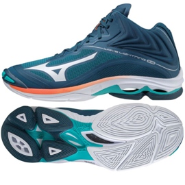 Mizuno Wave Lightning Z6 Mid M V1GA200584 cipele za odbojku tamnoplava plava blues i tamnoplava