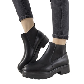 Klasične crne čizme s elastičnim Santacruzom crno