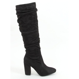 Klasična crna visoka potpetica W18005 Crna