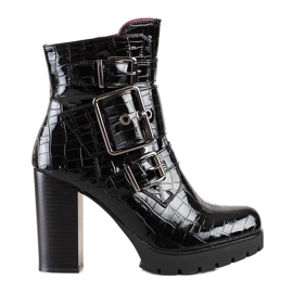 Erynn Modne čizme na visoku petu crna