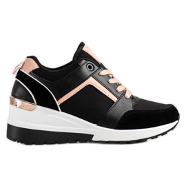 SHELOVET Tenisice na klin crna