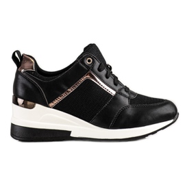 Sweet Shoes Tenisice na klin s mrežom crna