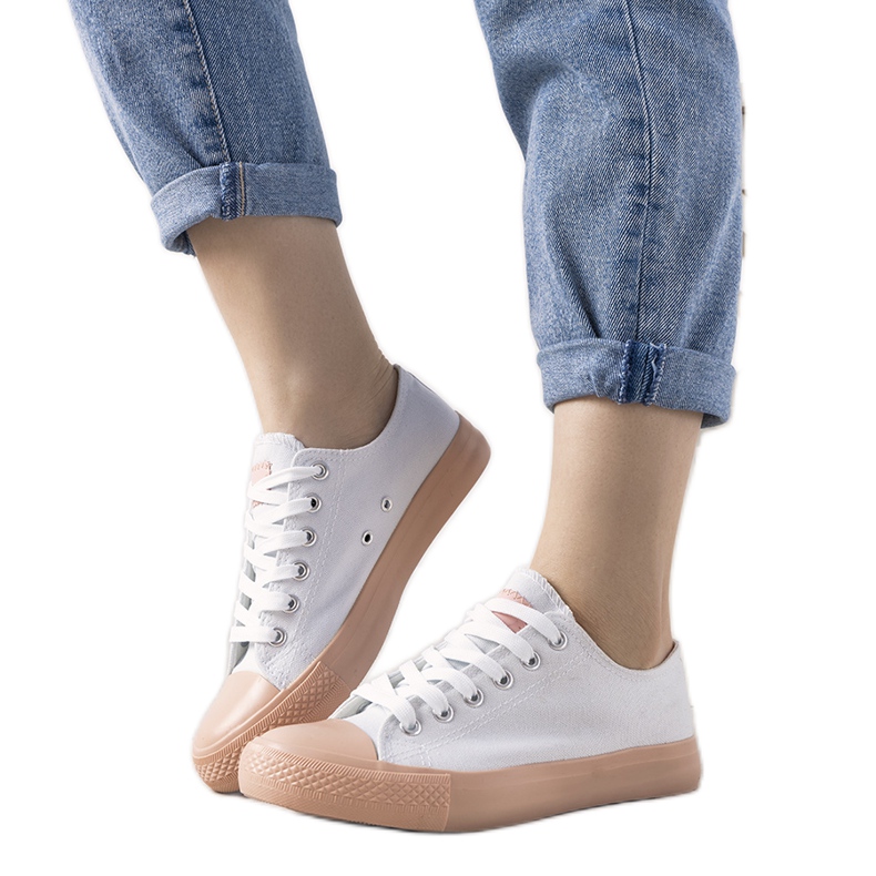 Senor ženske bijele i ružičaste tenisice bijela