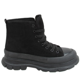 Crne ženske ženske tenisice do gležnja 85-730 Crne crno