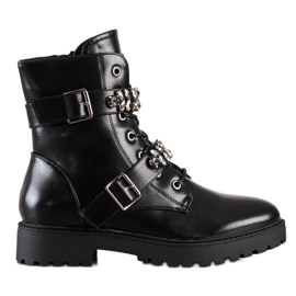 Bestelle Topli radnici s kristalima crna