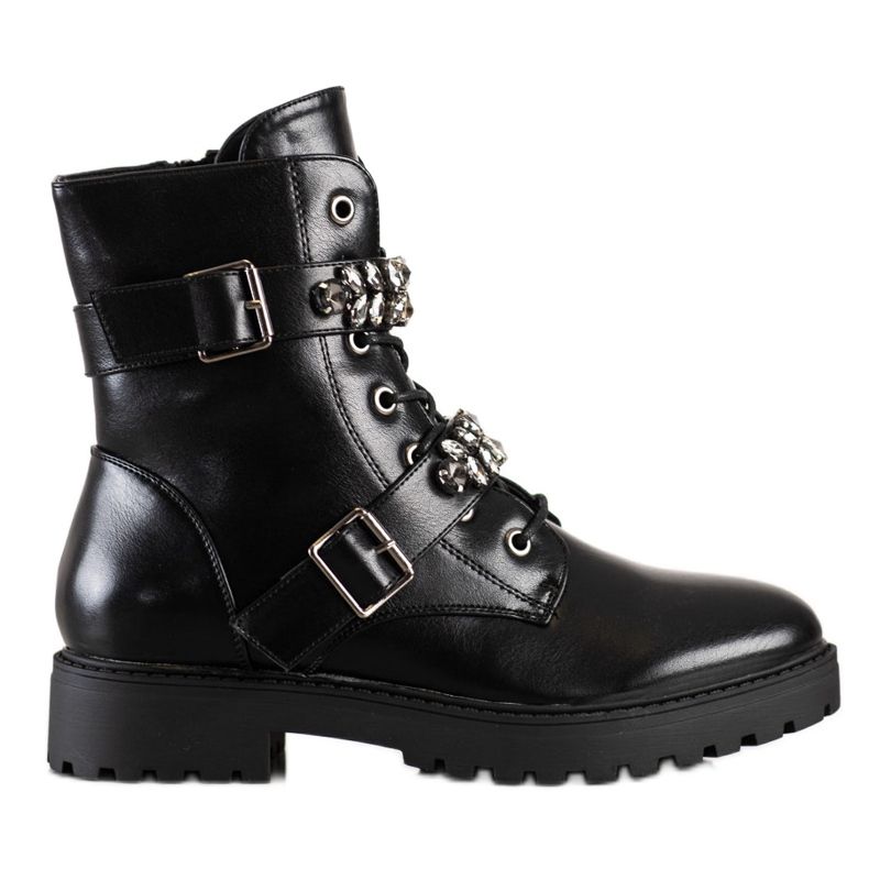 Bestelle Topli radnici s kristalima crno